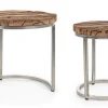SET2 TAVOLINI ALTI IN LEGNO RICICLATO - RAFTER
