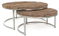 SET2 TAVOLINI BASSI IN LEGNO RICICLATO - RAFTER