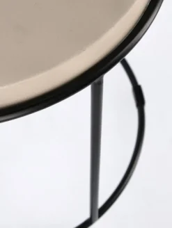 SET2 TAVOLINI IN ACCIAIO BEIGE TERRACOTTA - KETAKI