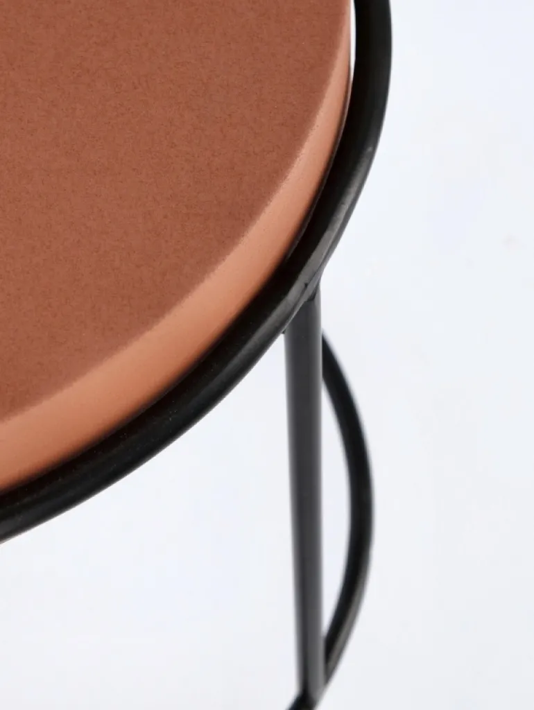 SET2 TAVOLINI IN ACCIAIO BEIGE TERRACOTTA - KETAKI