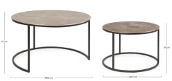 SET2 TAVOLINI IN ALLUMINIO X34 - AMIRA