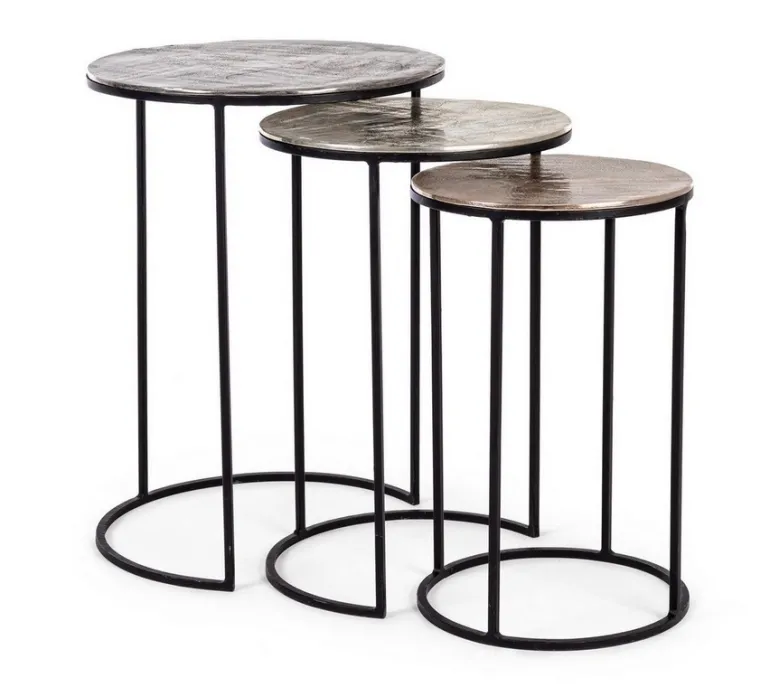 SET3 TAVOLINI IN ALLUMINIO - TAHIR