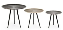 SET3 TAVOLINI IN ALLUMINIO - TAHIR