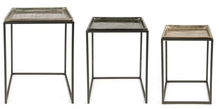 SET3 TAVOLINI IN ALLUMINIO X28 - AMIRA