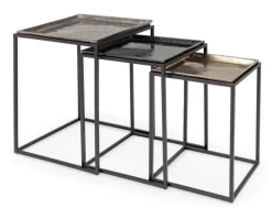 SET3 TAVOLINI IN ALLUMINIO X28 - AMIRA