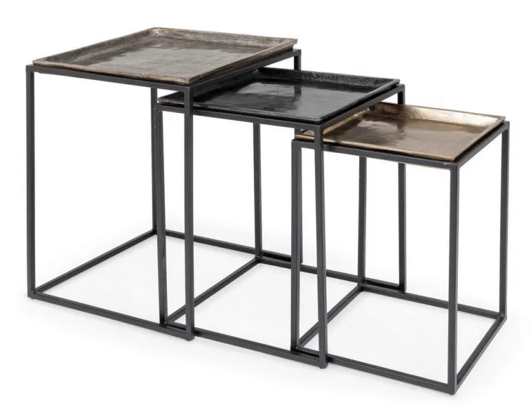 SET3 TAVOLINI IN ALLUMINIO X28 - AMIRA