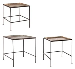 SET3 TAVOLINI IN ALLUMINIO - AMIRA