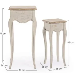 SET2 TAVOLINI IN LEGNO - CLARISSE