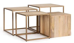 SET4 TAVOLINI IN LEGNO - JAIDEV