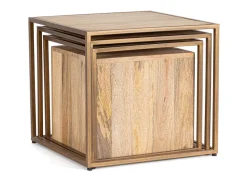 SET4 TAVOLINI IN LEGNO - JAIDEV