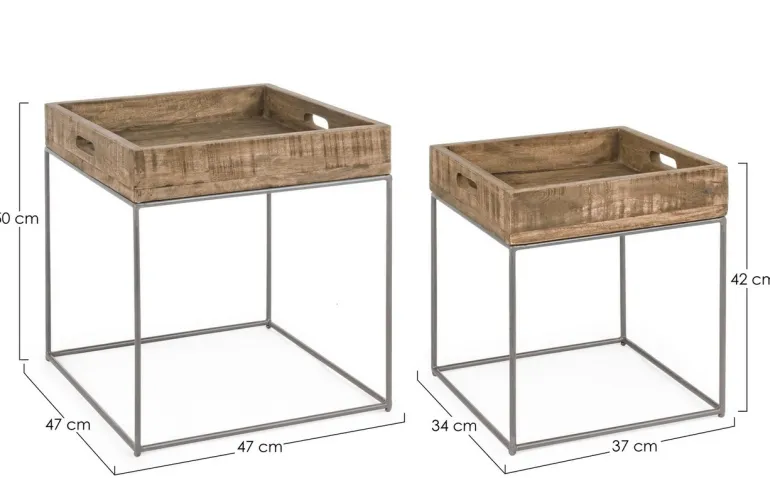 SET2 TAVOLINI IN LEGNO - NARVIK