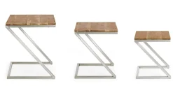 SET3 TAVOLINI IN LEGNO - OSBERT