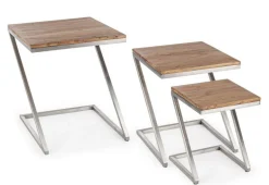 SET3 TAVOLINI IN LEGNO - OSBERT