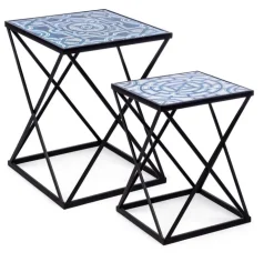 SET2 TAVOLINI IN METALLO - NEAPOLIS