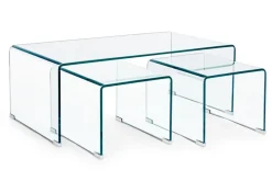 SET3 TAVOLINI IN VETRO -IRIDE