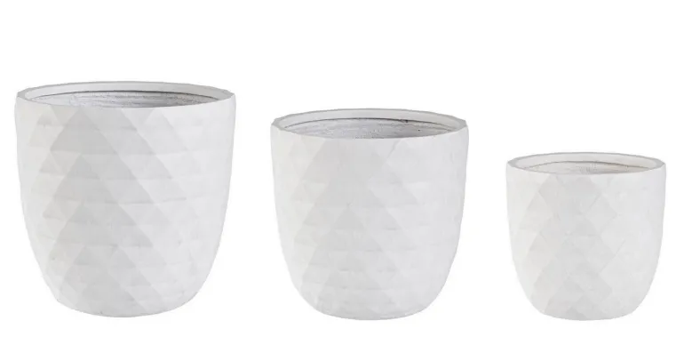 SET3 VASO PYRAMID BOMB BIANCO