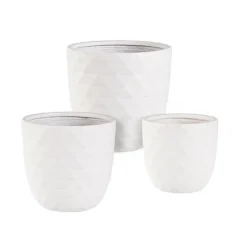 SET3 VASO PYRAMID BOMB BIANCO