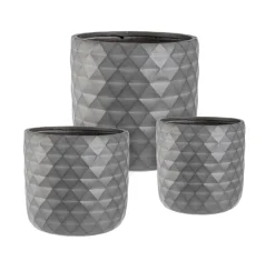 SET3 VASO PYRAMID TO ANTRACITE