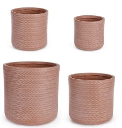 SET4 VASO TRESSAGE CIL TERRACOTTA