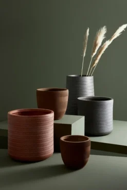 SET4 VASO TRESSAGE CIL TERRACOTTA