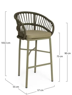 SGABELLO BAR C-C ODIVELAS VERDE