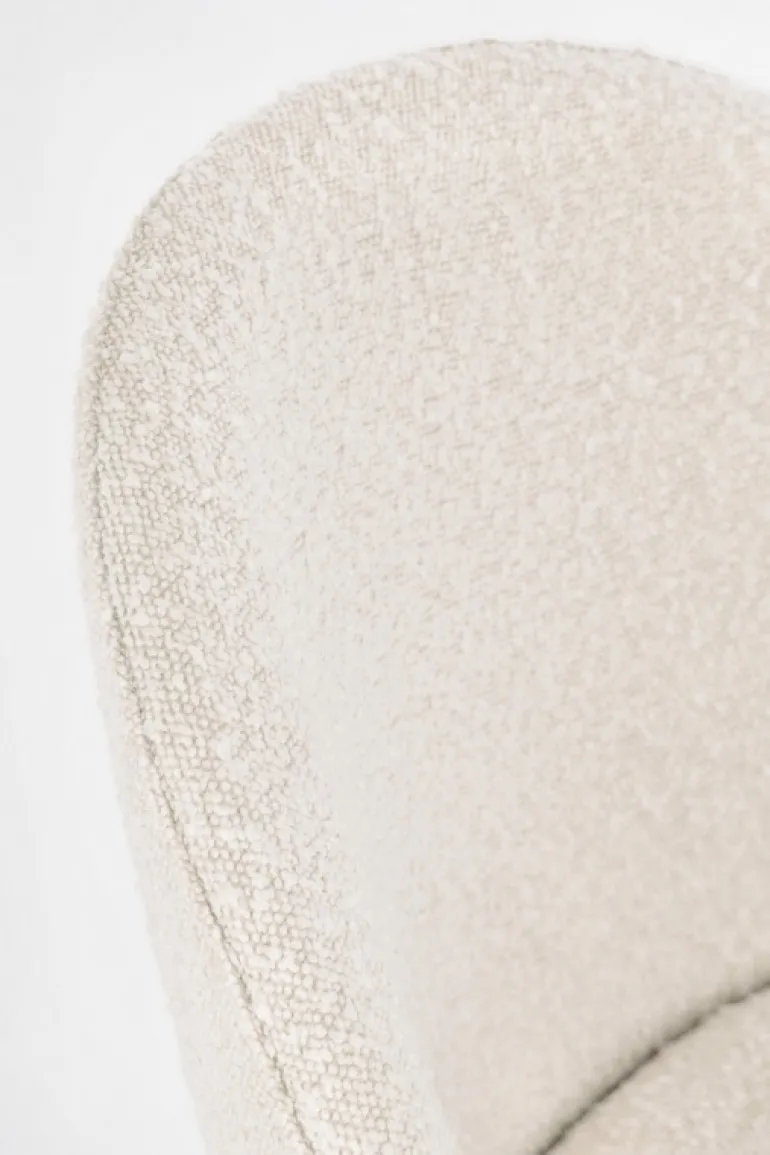 SGABELLO BAR EFFETTO BOUCLE' NERO/AVORIO - CARRY