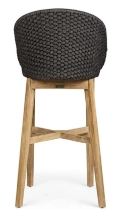 SGABELLO BAR IN CORDA PER ESTERNO ANTRACITE - COACHELLA