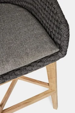 SGABELLO BAR IN CORDA PER ESTERNO ANTRACITE - COACHELLA