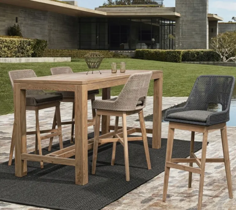 SGABELLO BAR IN CORDA PER ESTERNO TOROTRA - HESPERIA