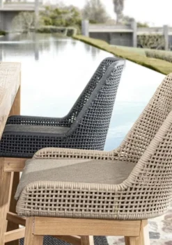 SGABELLO BAR IN CORDA PER ESTERNO TOROTRA - HESPERIA