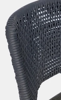 SGABELLO BAR IN CORDA PER ESTERNO COLOR ARDESIA - HESPERIA