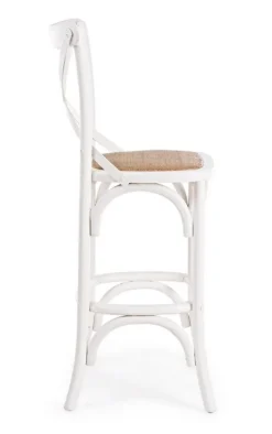 SGABELLO BAR IN LEGNO BIANCO - CROSS