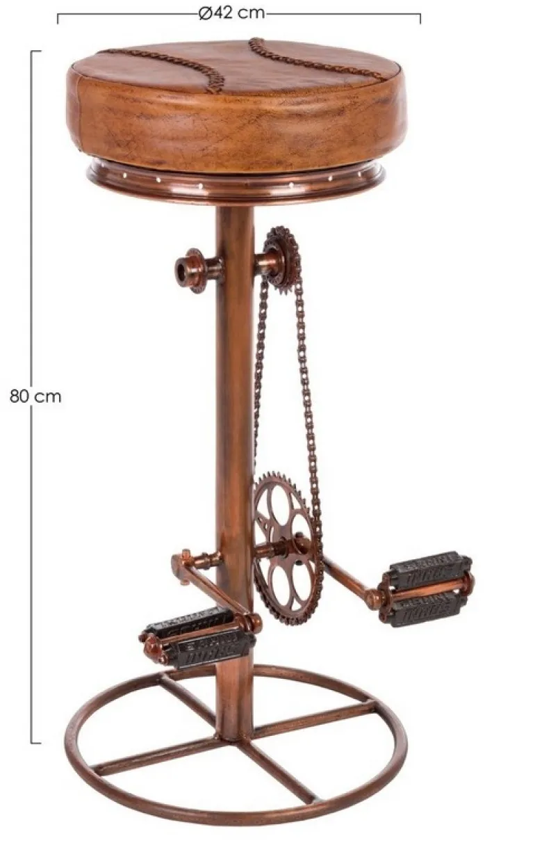 SGABELLO BAR IN PELLE - CYCLE