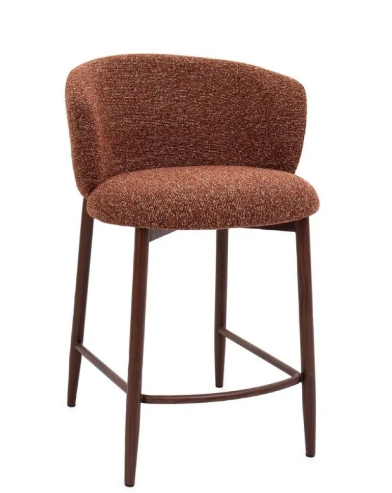 SGABELLO CUCINA AMALIA NOCE/TERRACOTTA