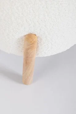 SGABELLO EFFETTO BOUCLE' BIANCO - DAYLA