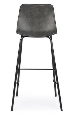 SGABELLO IN ECOPELLE ANTRACITE - KYRA