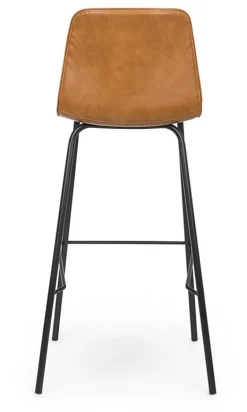 SGABELLO IN ECOPELLE COLOR CUOIO - KYRA