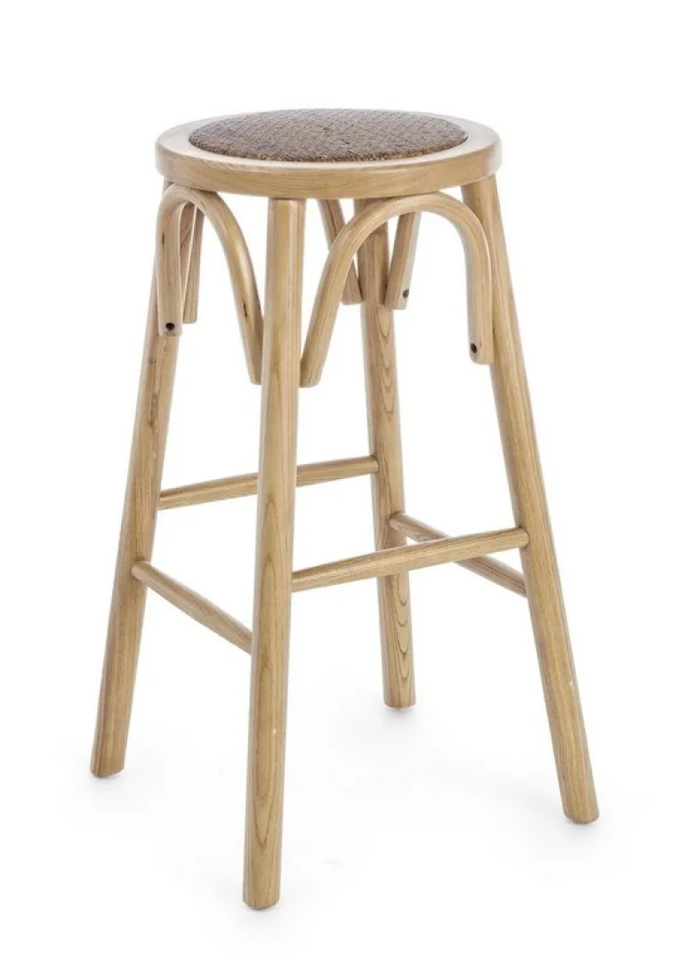 SGABELLO IN LEGNO NATURALE - CIRCLE