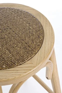 SGABELLO IN LEGNO NATURALE - CIRCLE