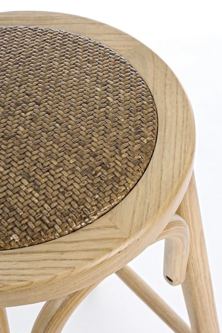 SGABELLO IN LEGNO NATURALE - CIRCLE