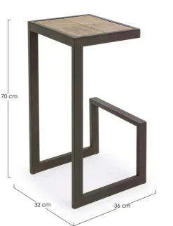 SGABELLO IN METALLO H70 - BLOCKS
