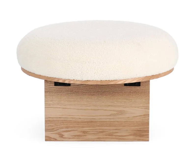 SGABELLO IN TESSUTO NATURALE - ANNUSKA