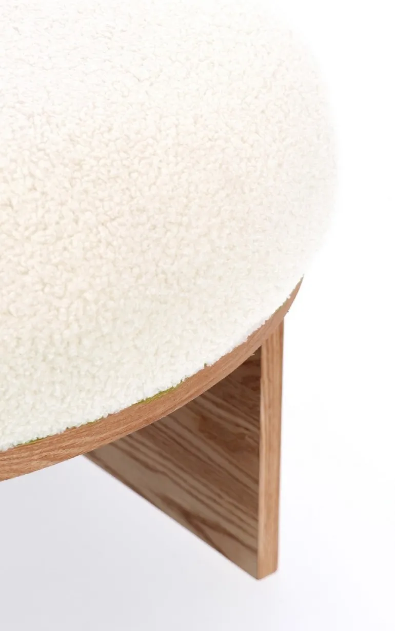 SGABELLO IN TESSUTO NATURALE - ANNUSKA