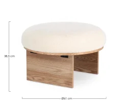 SGABELLO IN TESSUTO NATURALE - ANNUSKA