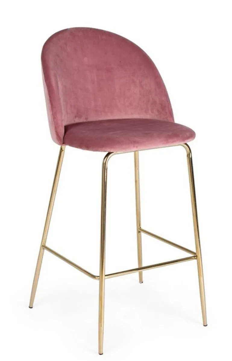 SGABELLO IN VELLUTO BLUSH - CARRY