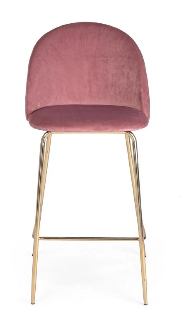 SGABELLO IN VELLUTO BLUSH - CARRY