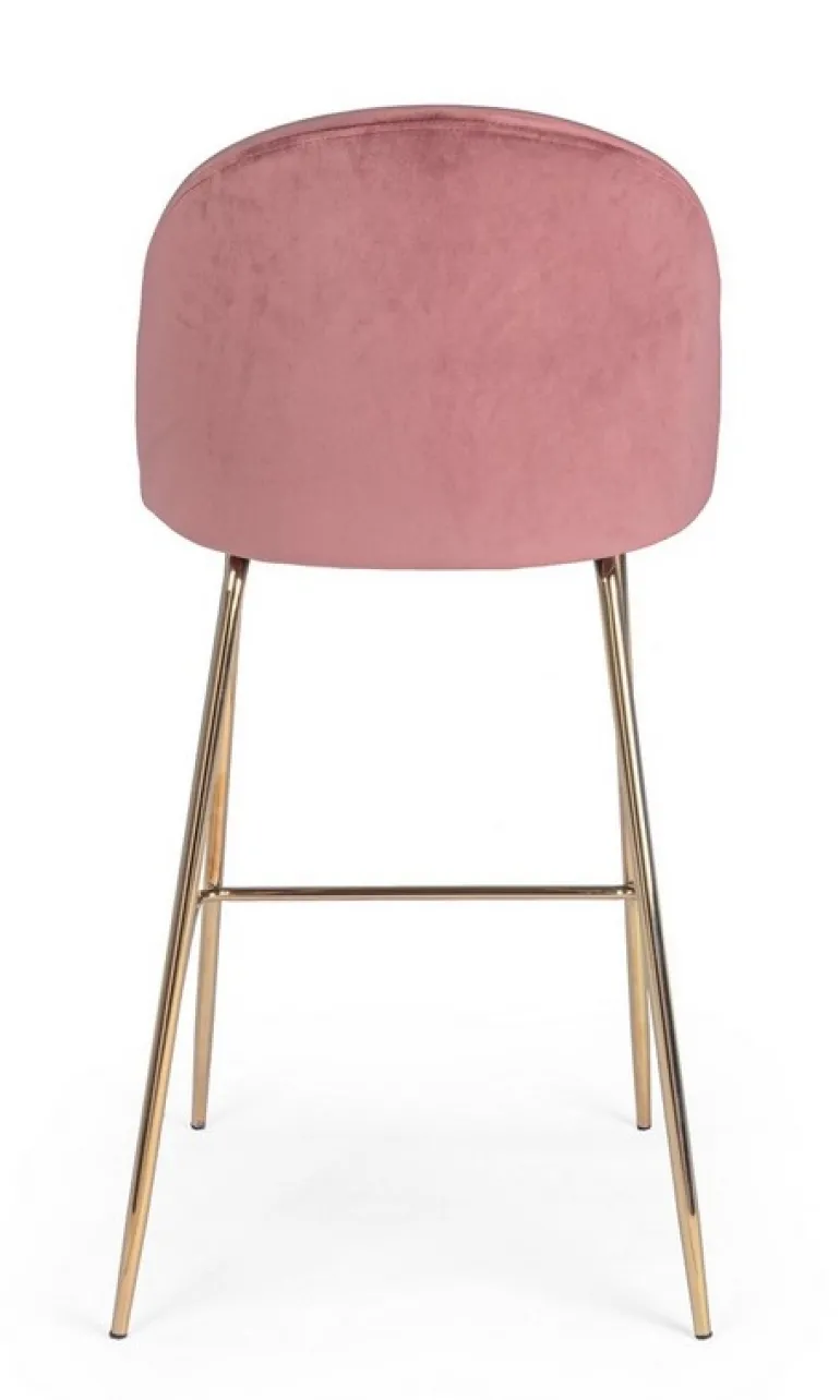 SGABELLO IN VELLUTO BLUSH - CARRY