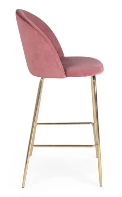 SGABELLO IN VELLUTO BLUSH - CARRY