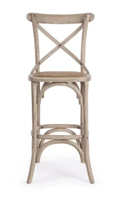 SGABELLOBAR IN LEGNO GRIGIO NATURALE - CROSS