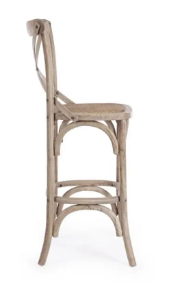 SGABELLOBAR IN LEGNO GRIGIO NATURALE - CROSS